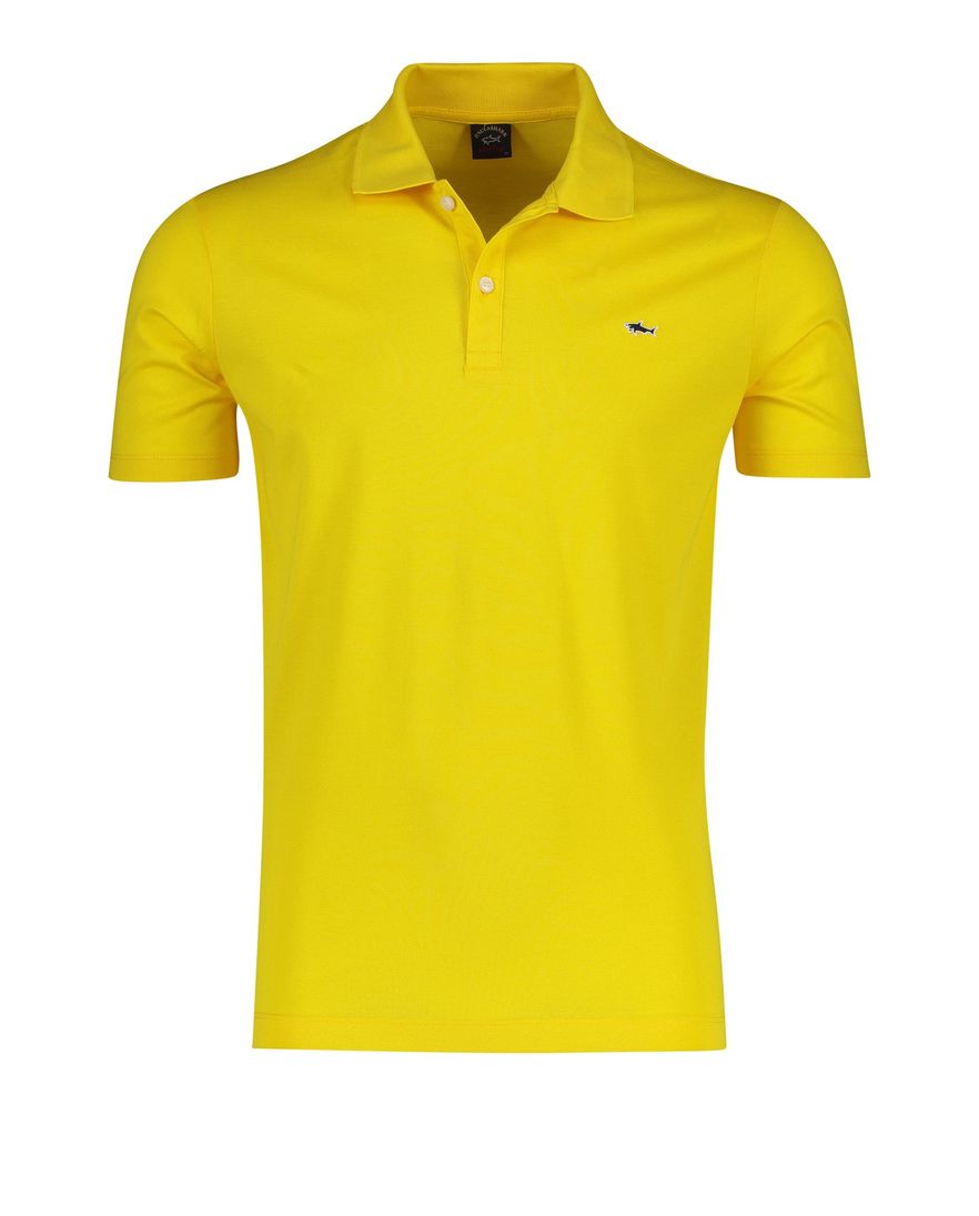 Polo Paul & Shark geel katoen korte mouw