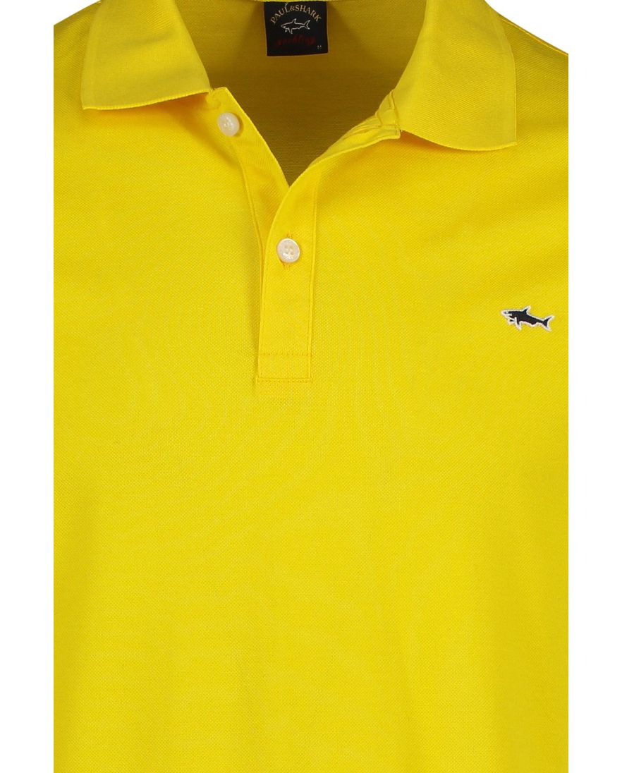 Polo Paul & Shark geel katoen korte mouw