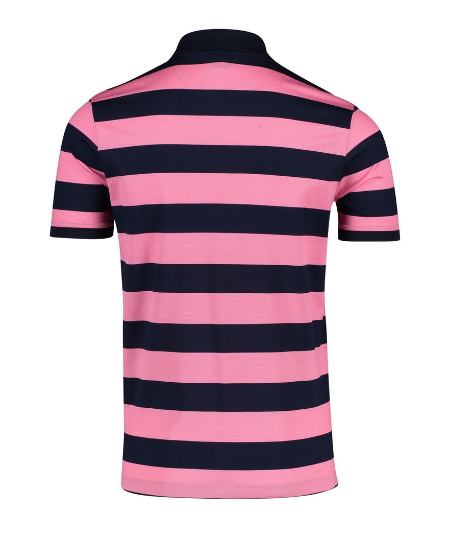 Paul & Shark polo wijde fit katoen roze gestreept