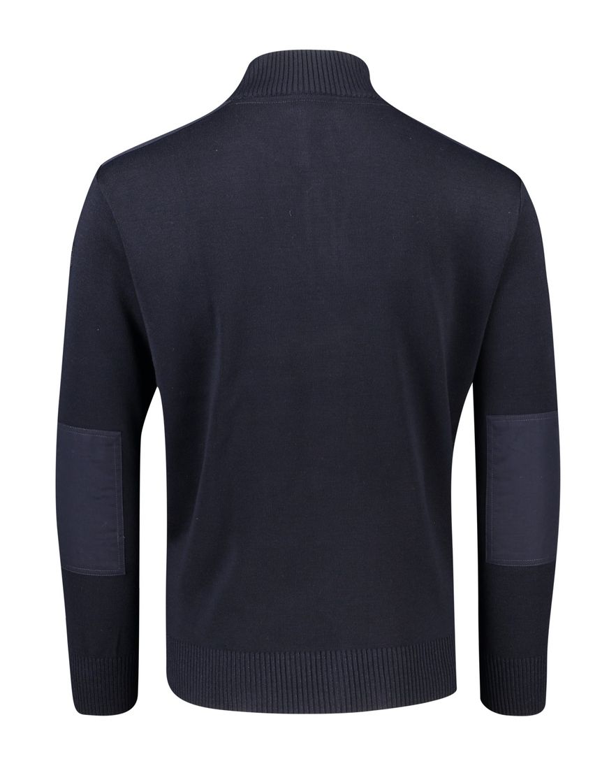 Paul & Shark trui met rits donkerblauw