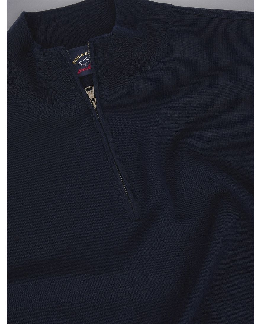 Navy trui rits in kraag Paul & Shark