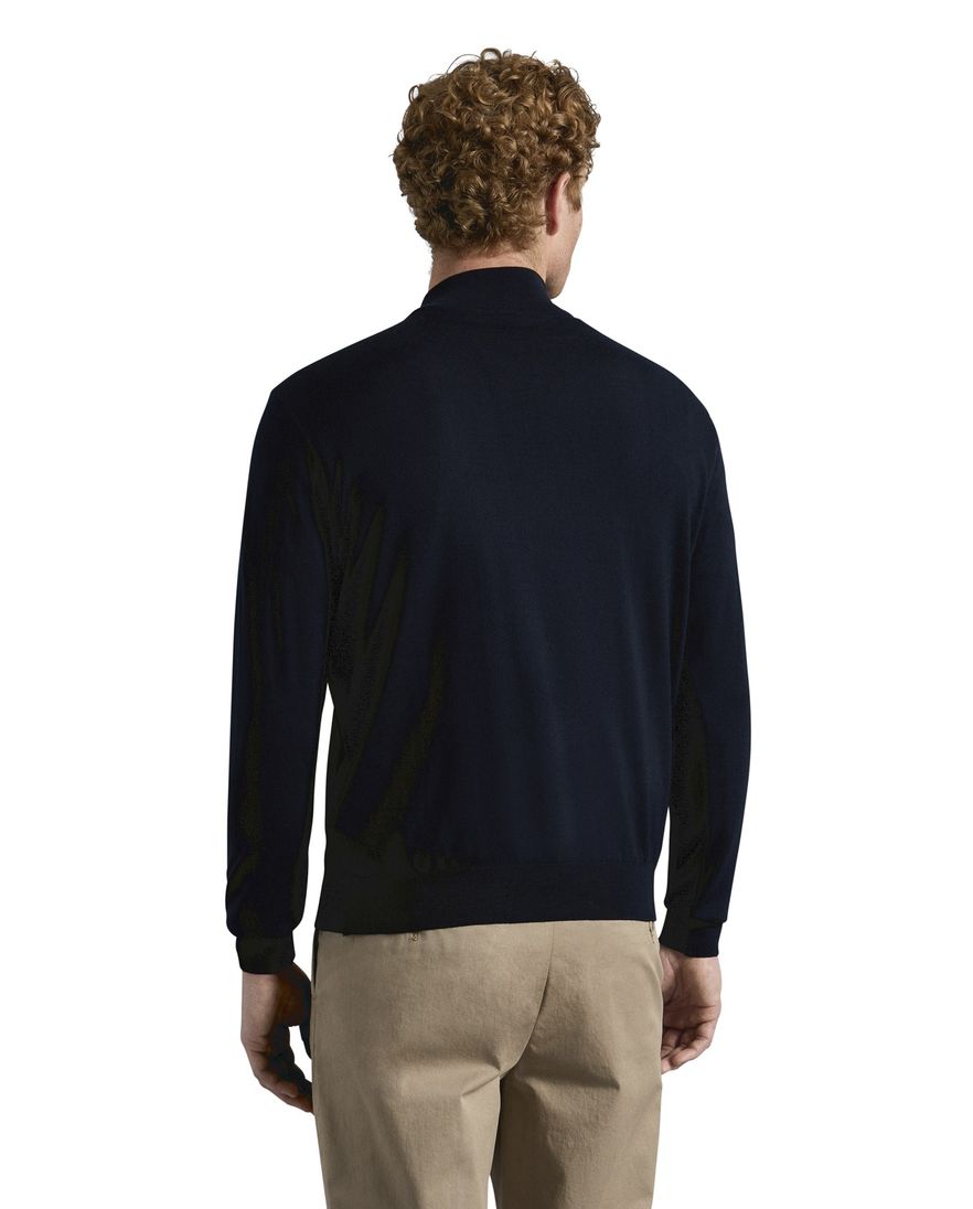 Navy trui rits in kraag Paul & Shark