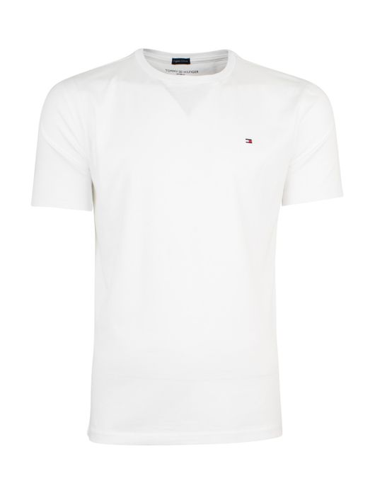 t-shirt Tommy Hilfiger effen katoen wit