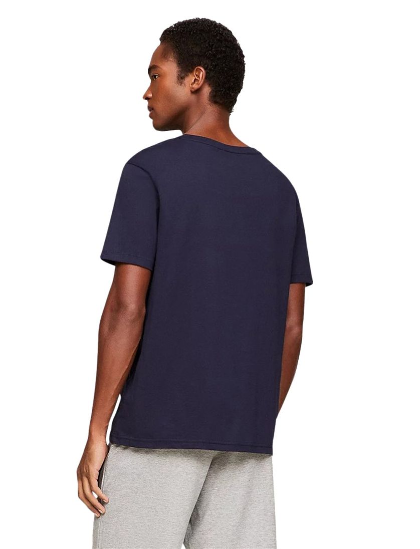 Tommy Hilfiger t-shirt effen katoen donkerblauw