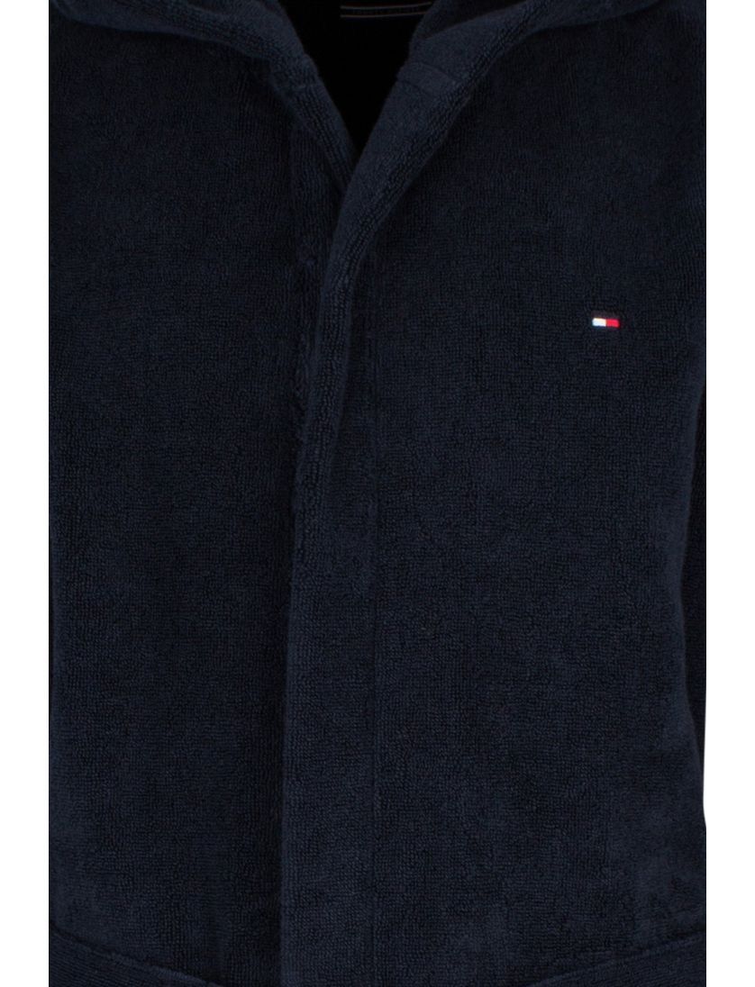 Tommy Hilfiger badjas donkerblauw met capuchon