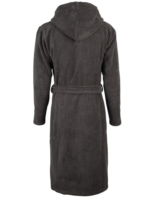 Badjas Tommy Hilfiger donkergrijs met capuchon