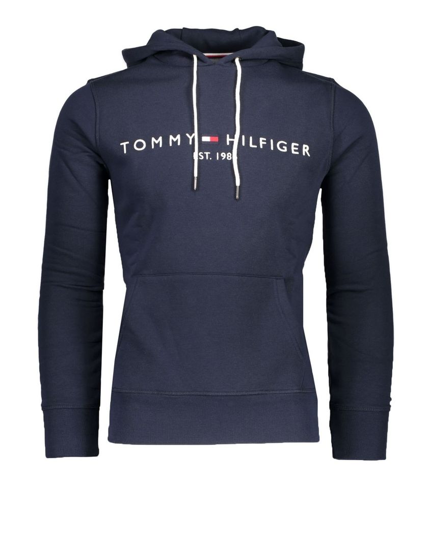 Tommy Hilfiger hoodie donkerblauw effen