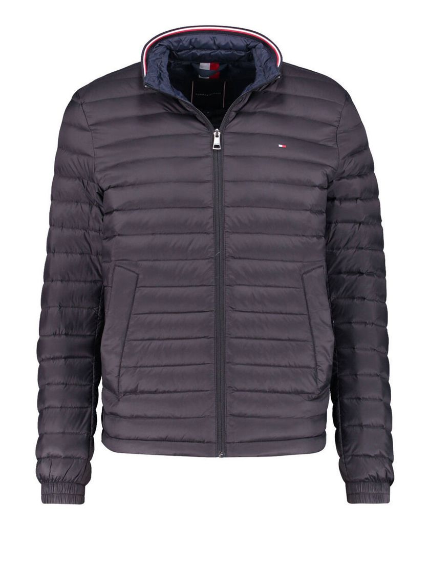 Tommy Hilfiger donsjack zwart met logo Big & Tall