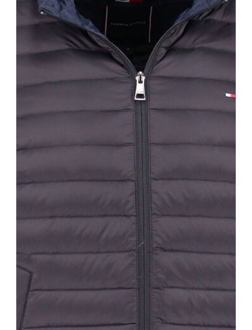 Tommy Hilfiger donsjack zwart met logo Big & Tall