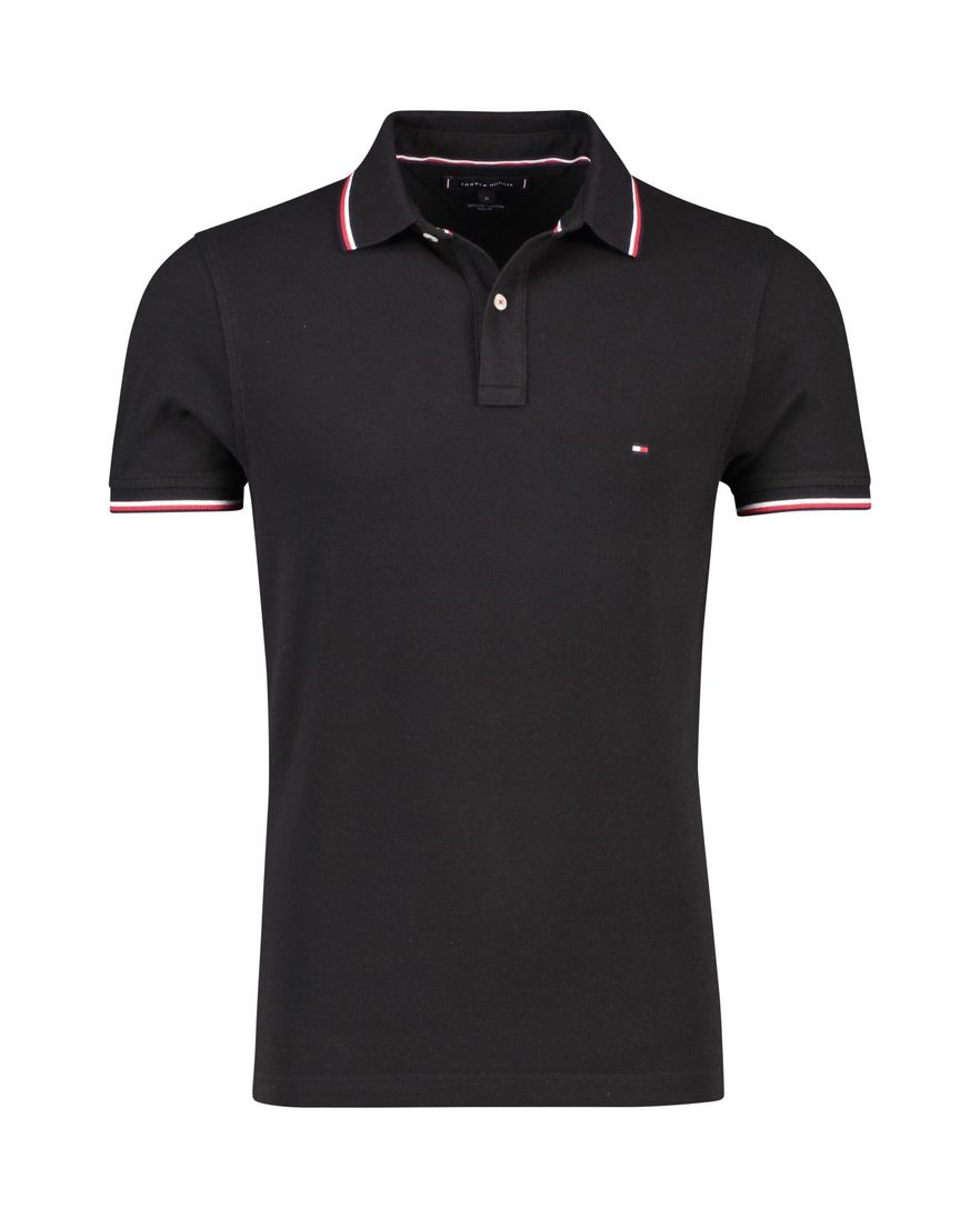 Tommy Hilfiger Big & Tall poloshirt Slim Fit zwart