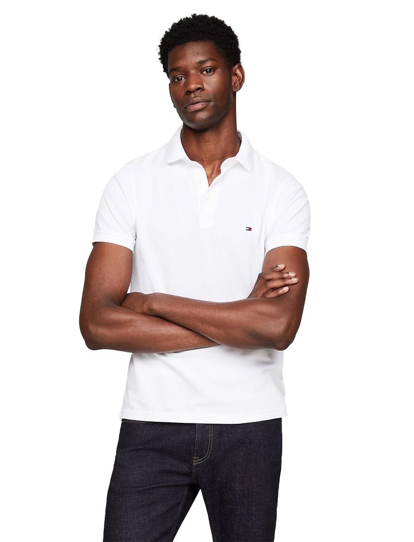 Wit poloshirt heren Tommy Hilfiger Slim Fit