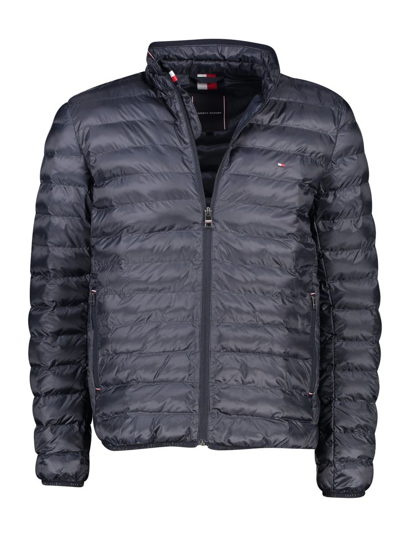 Tommy Hilfiger tussenjas donkerblauw effen