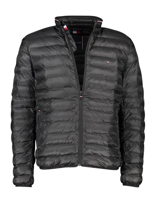 Big & Tall tussenjas Tommy Hilfiger zwart normale fit effen rits