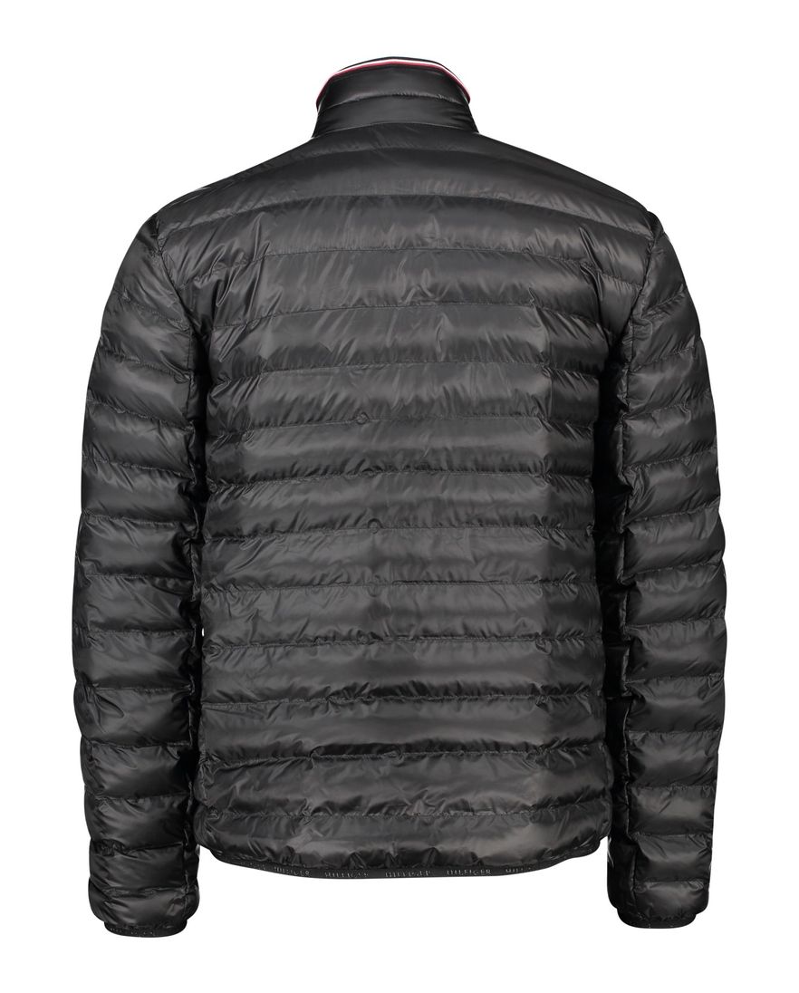 Tommy Hilfiger tussenjas Big & Tall zwart effen rits normale fit