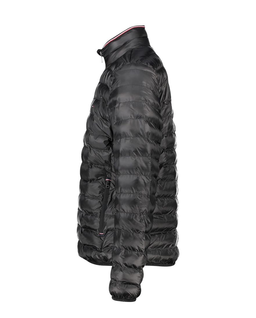 Tommy Hilfiger tussenjas Big & Tall zwart effen rits normale fit