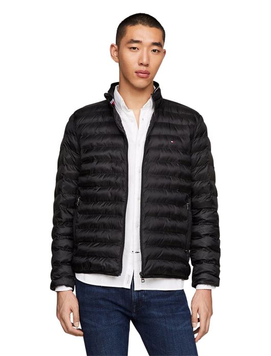 Big & Tall tussenjas Tommy Hilfiger zwart normale fit effen rits