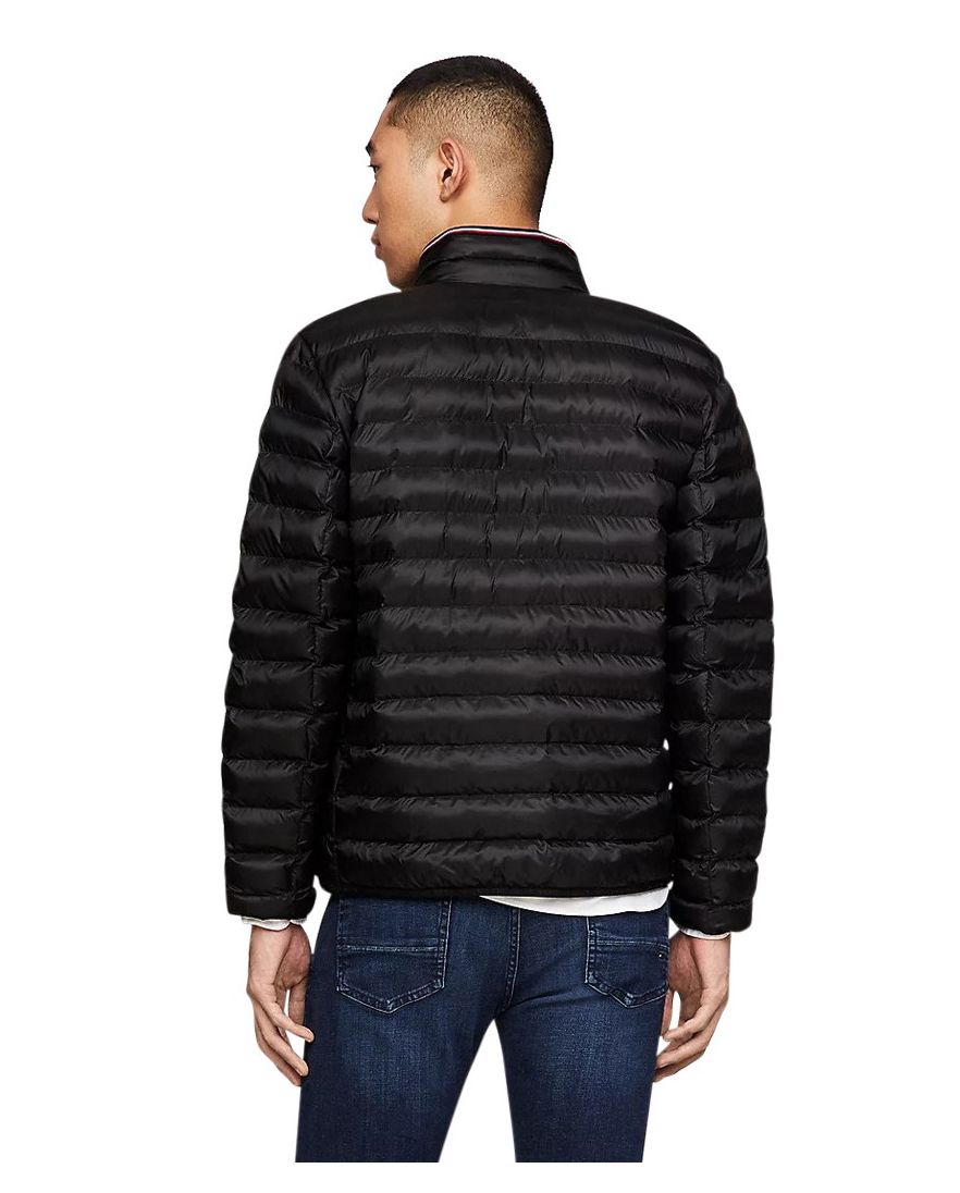 Tommy Hilfiger tussenjas Big & Tall zwart effen rits normale fit