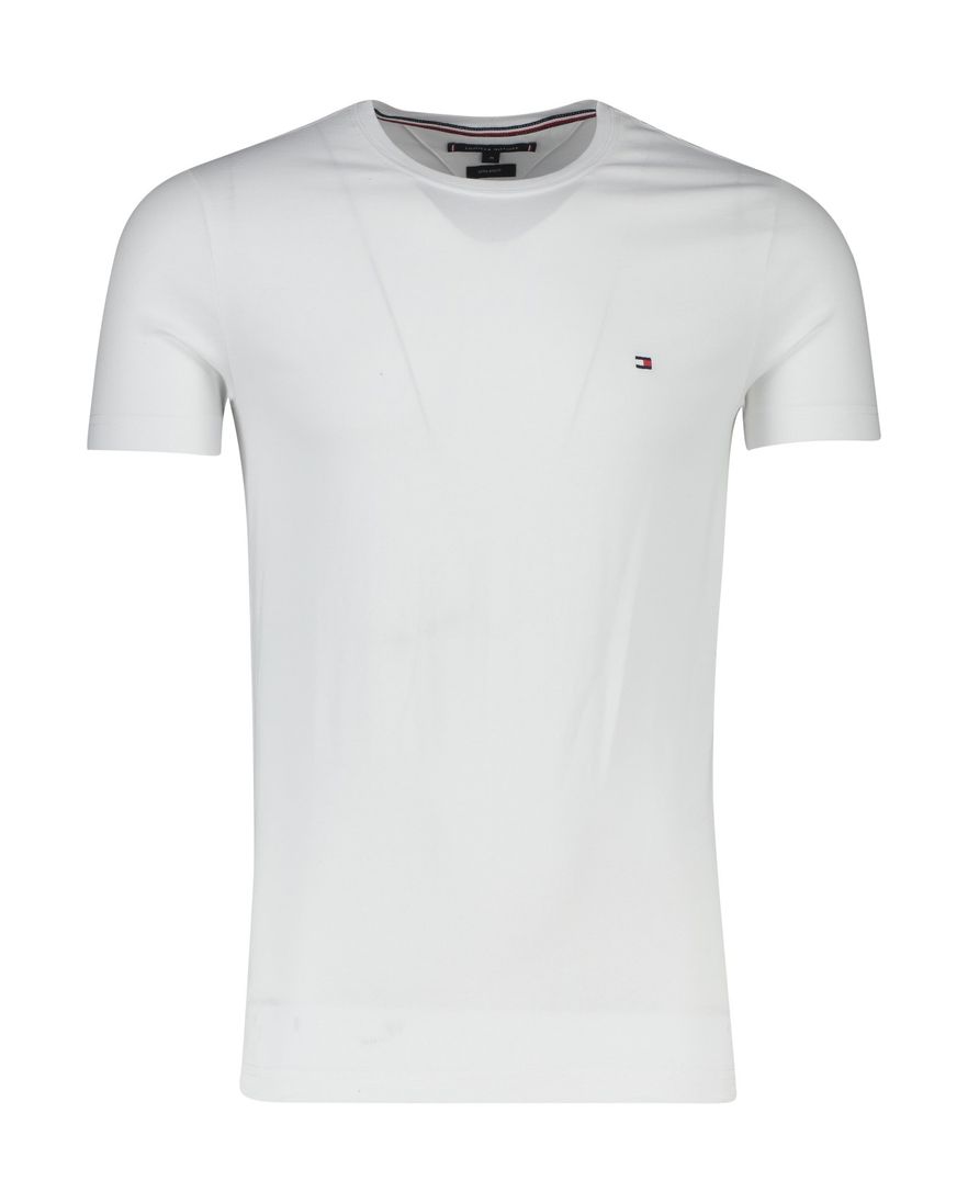 Tommy Hilfiger t-shirt wit effen katoen