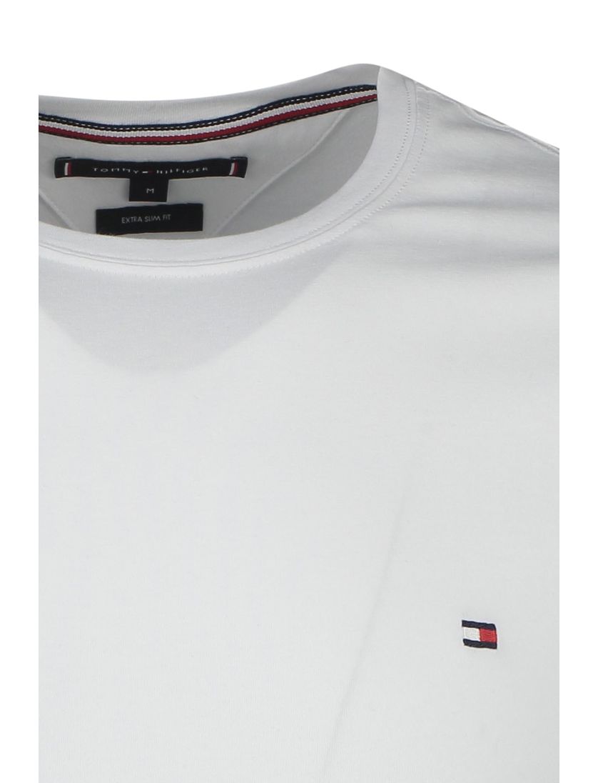 Tommy Hilfiger t-shirt wit effen extra slim fit