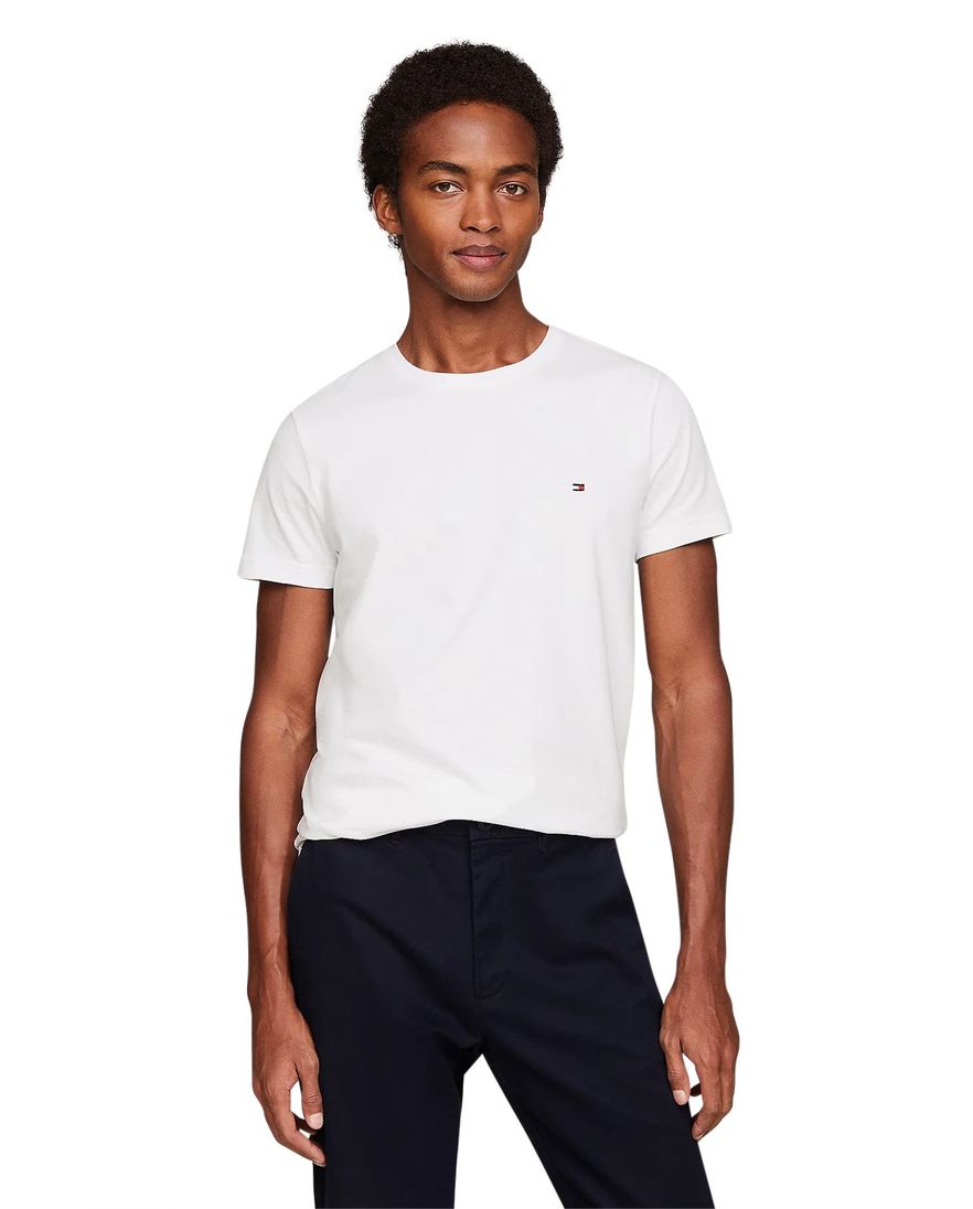 Tommy Hilfiger t-shirt wit effen katoen