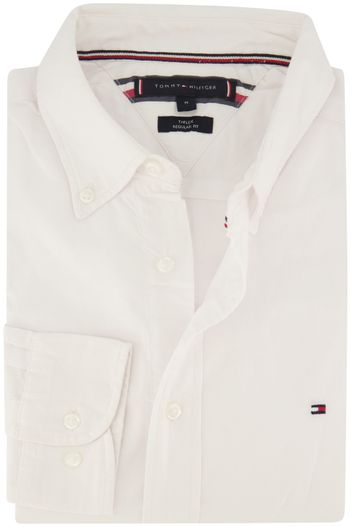 Tommy Hilfiger Big & Tall overhemd Tommy Hilfiger wit effen katoen normale fit