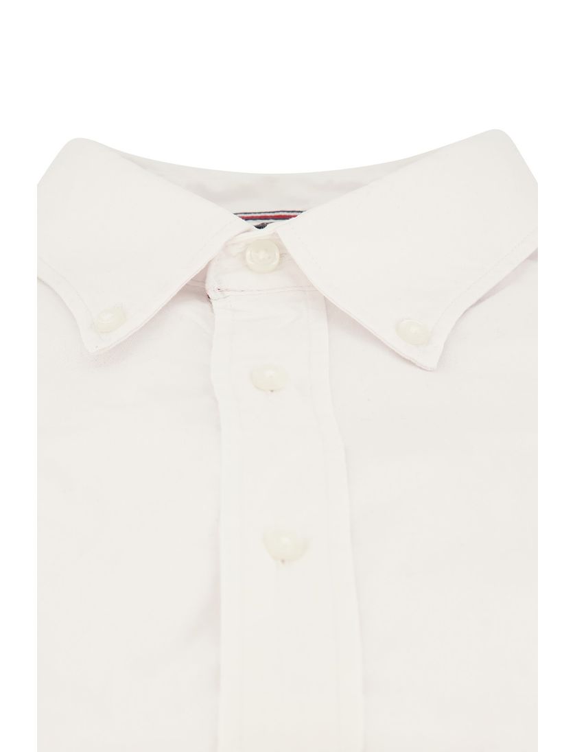 Tommy Hilfiger Big & tall overhemd wit effen katoen normale fit