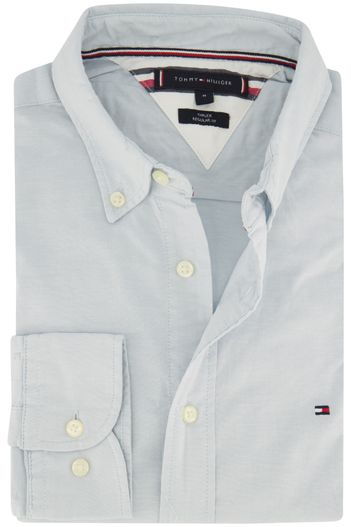 Tommy Hilfiger Big & Tall overhemd Tommy Hilfiger lichtblauw effen katoen normale fit
