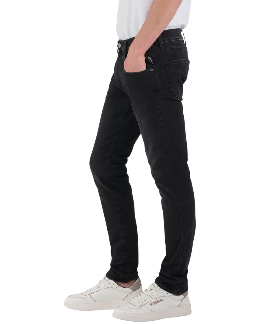 Zwarte jeans Replay Anbass Slim Fit