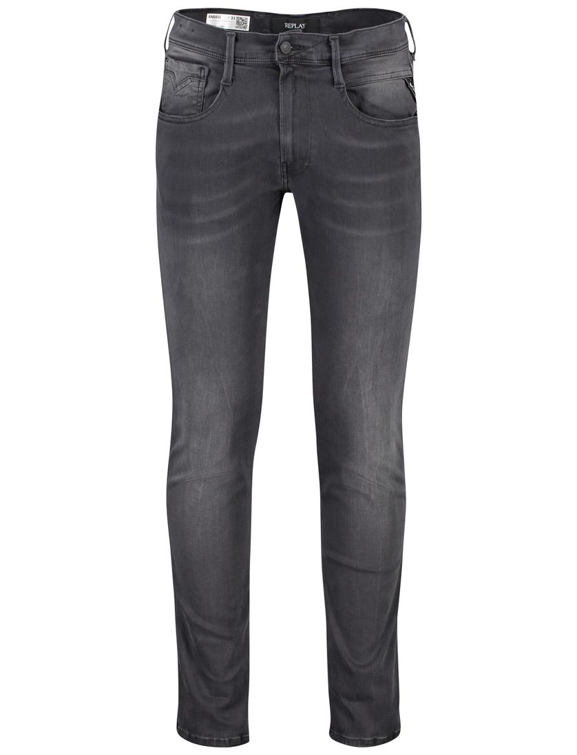 Replay jeans Anbass Hyperflex Slim Fit grijs