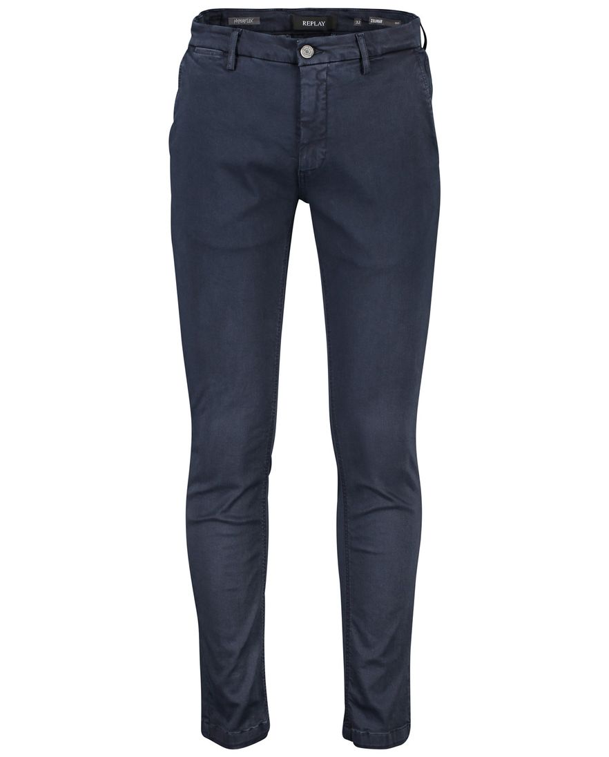 Blauwe chino Replay Zeumar Slim Fit