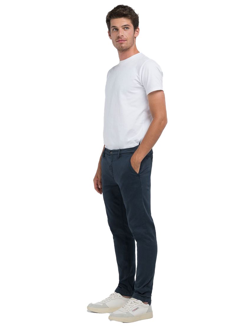 Replay chino Zeumar Slim Fit blauw
