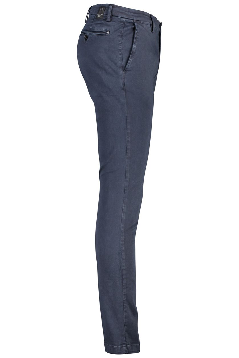 Replay chino Zeumar Slim Fit blauw
