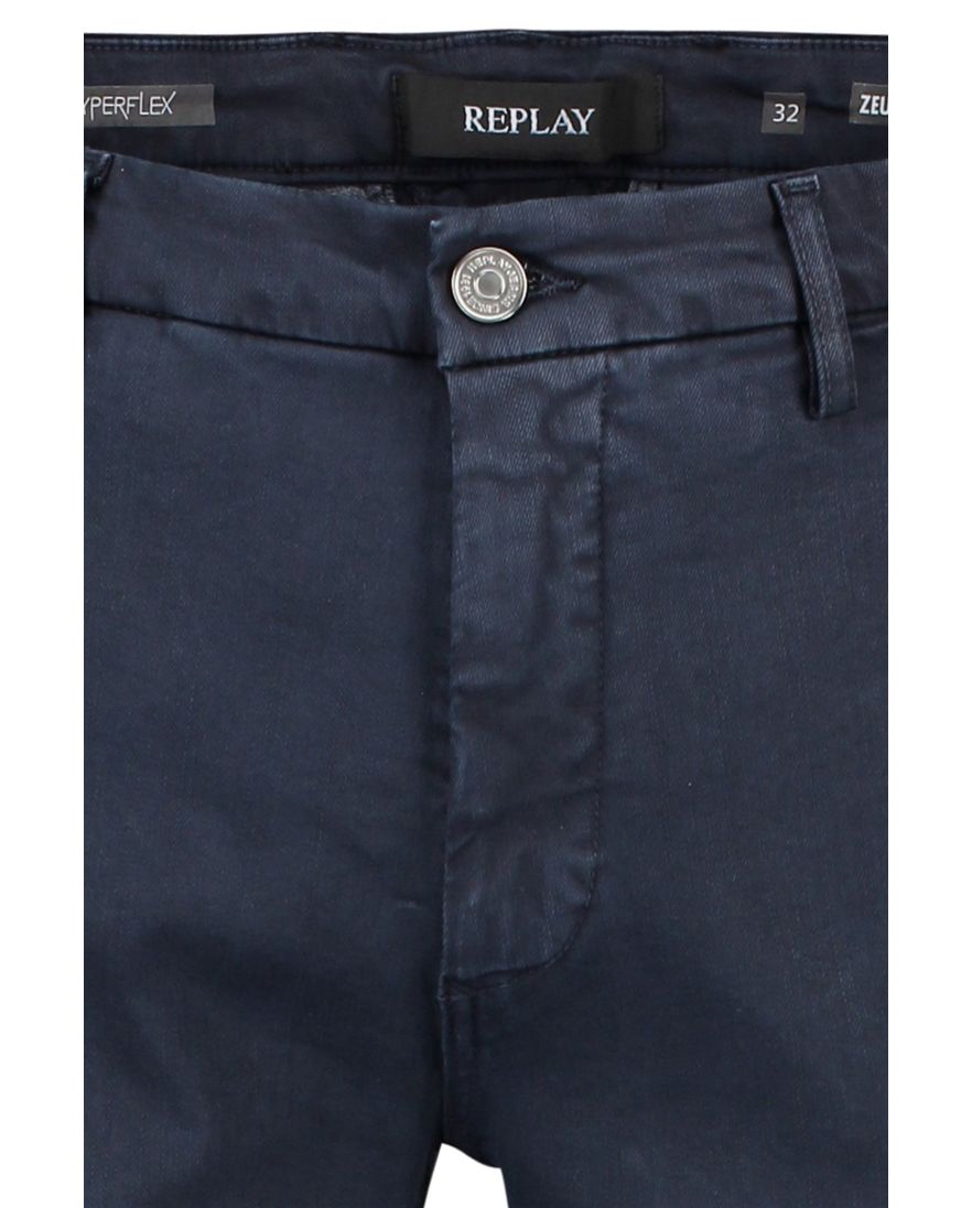 Blauwe chino Replay Zeumar Slim Fit
