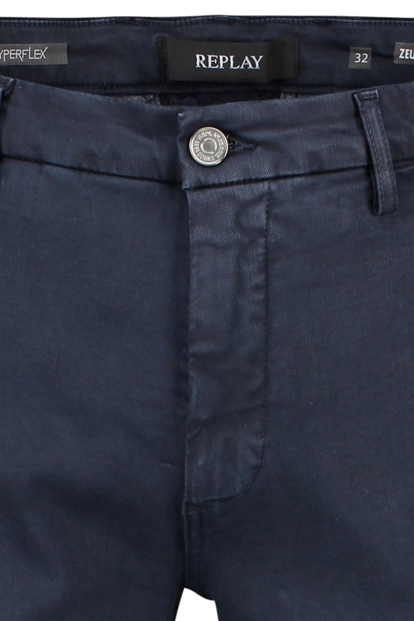 Replay chino Zeumar Slim Fit blauw