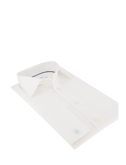 Wit overhemd Eton dubbele manchet Classic Fit
