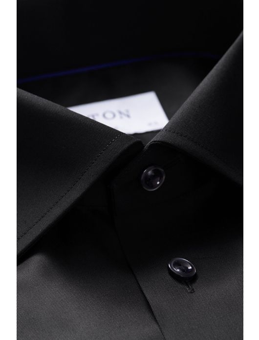 Zwart overhemd Eton Classic Fit