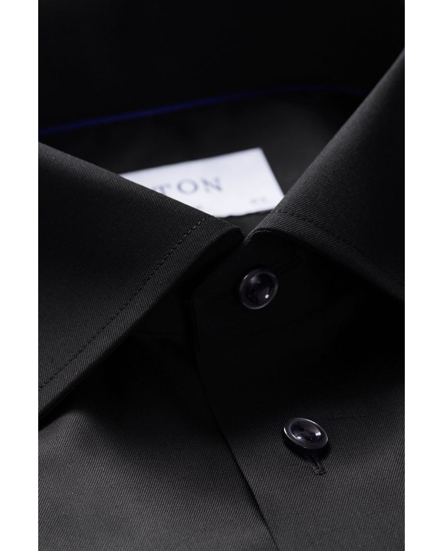 Zwart overhemd Eton Classic Fit