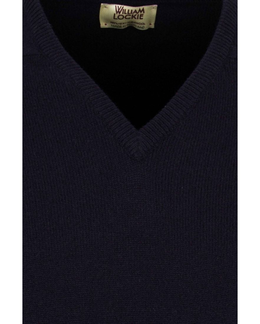 William Lockie trui donkerblauw v-hals