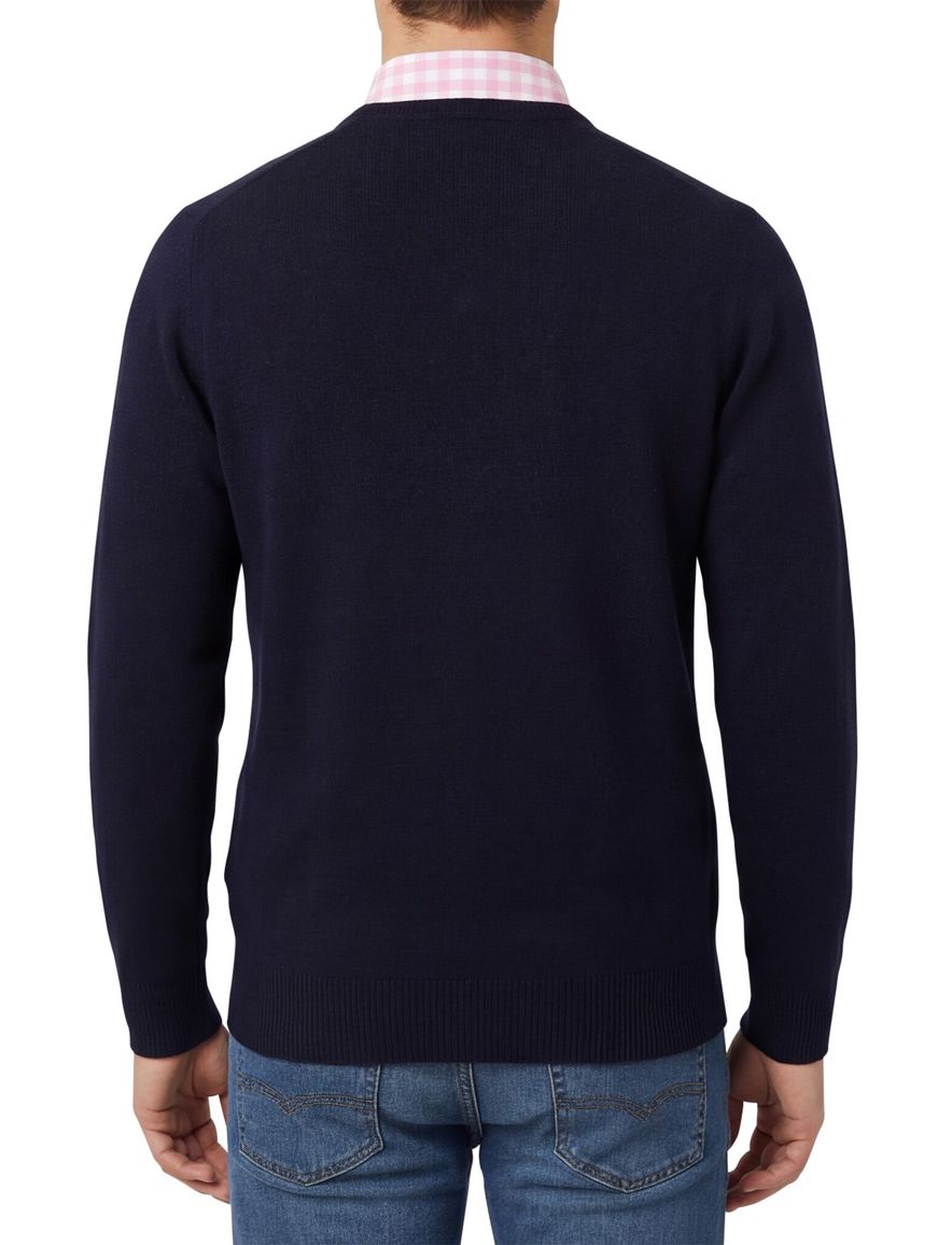 William Lockie trui donkerblauw v-hals