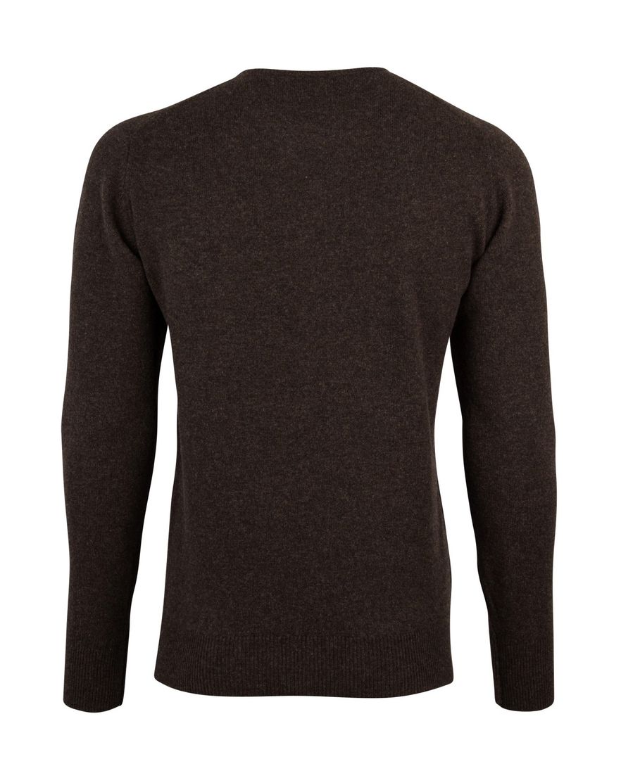 William Lockie pullover donkerbruin lamswol