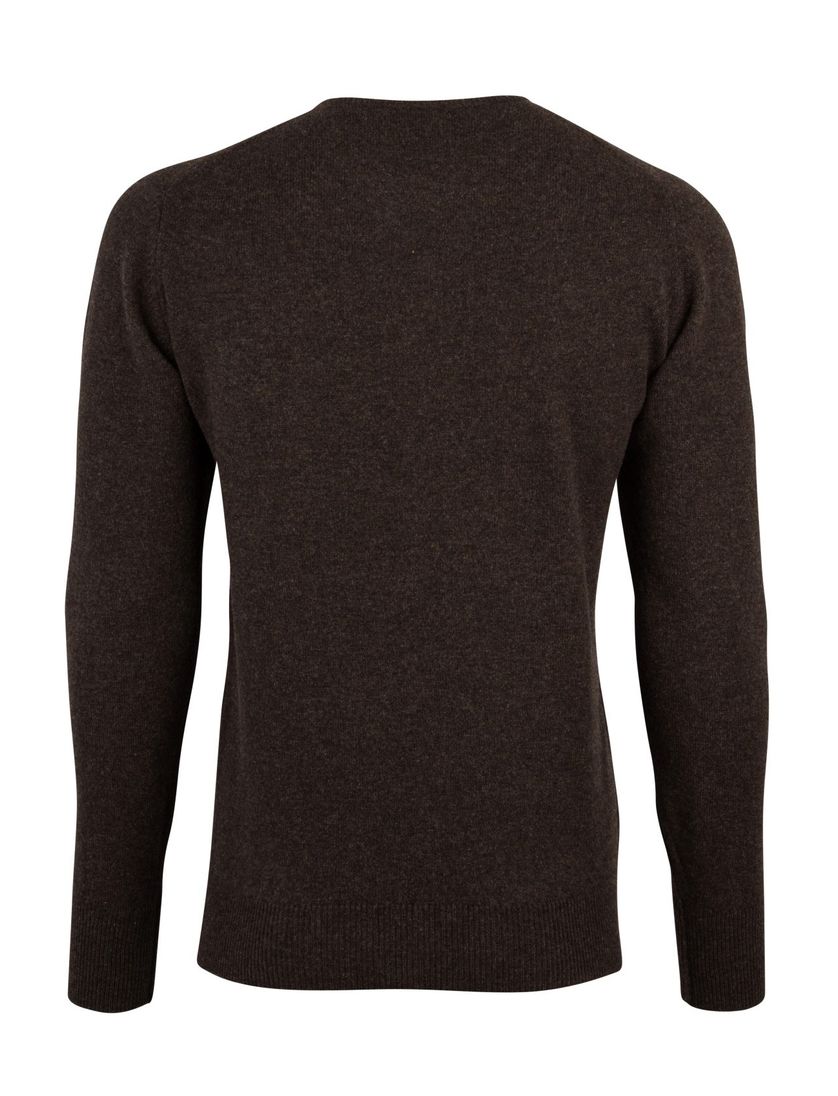 William Lockie trui donkerbruin v-hals