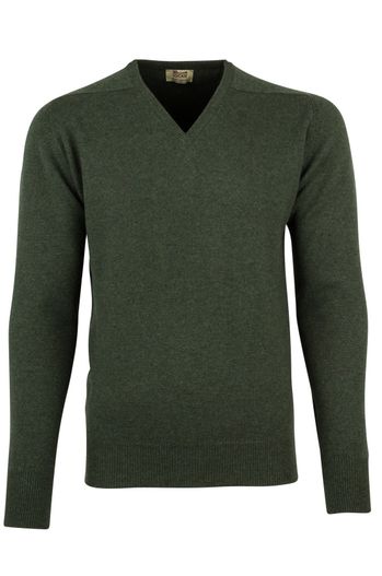 William Lockie William Lockie trui v-hals donkergroen