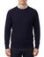 William Lockie lamswollen trui navy ronde hals