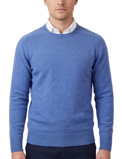 William Lockie William Lockie trui ronde hals blauw