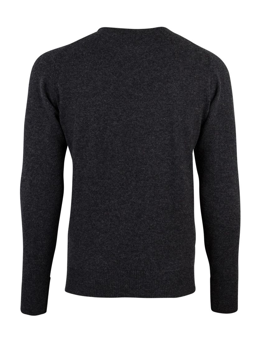 William Lockie lamswollen trui donkergrijs