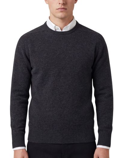 William Lockie William Lockie trui donkergrijs ronde hals