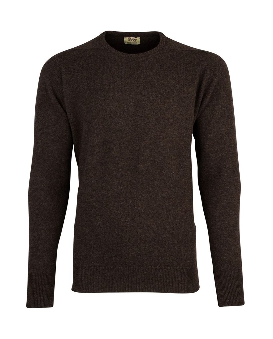 William Lockie trui donkerbruin lamswol