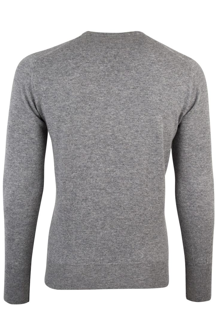 William Lockie trui v-hals grijs cashmere