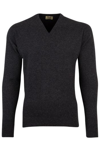 William Lockie William Lockie trui antraciet v-hals cashmere
