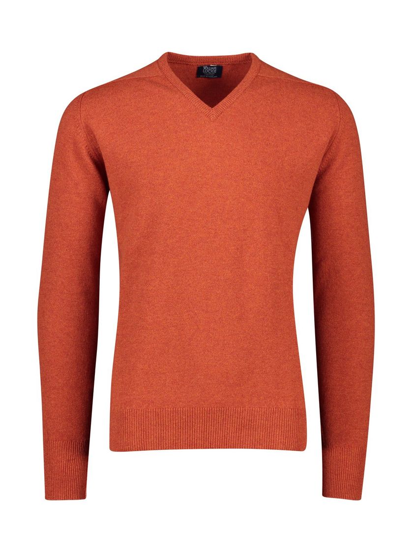 Trui v-hals oranje William Lockie
